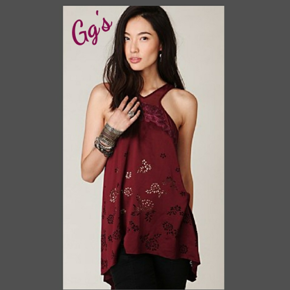 NWT Free people laser cut-out tunic Sz-S